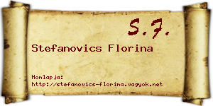 Stefanovics Florina névjegykártya